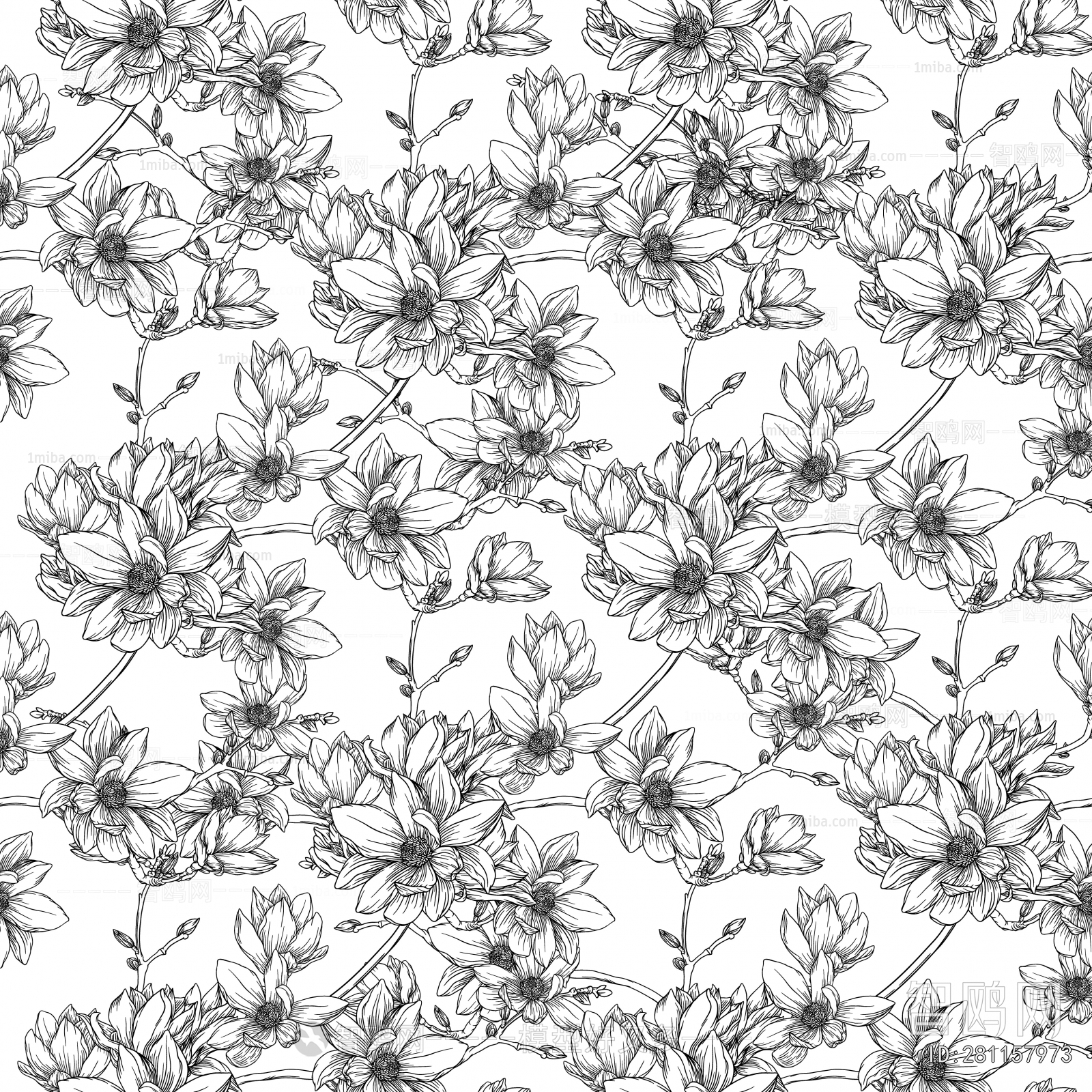 Animal And Plant Pattern Wallpaper