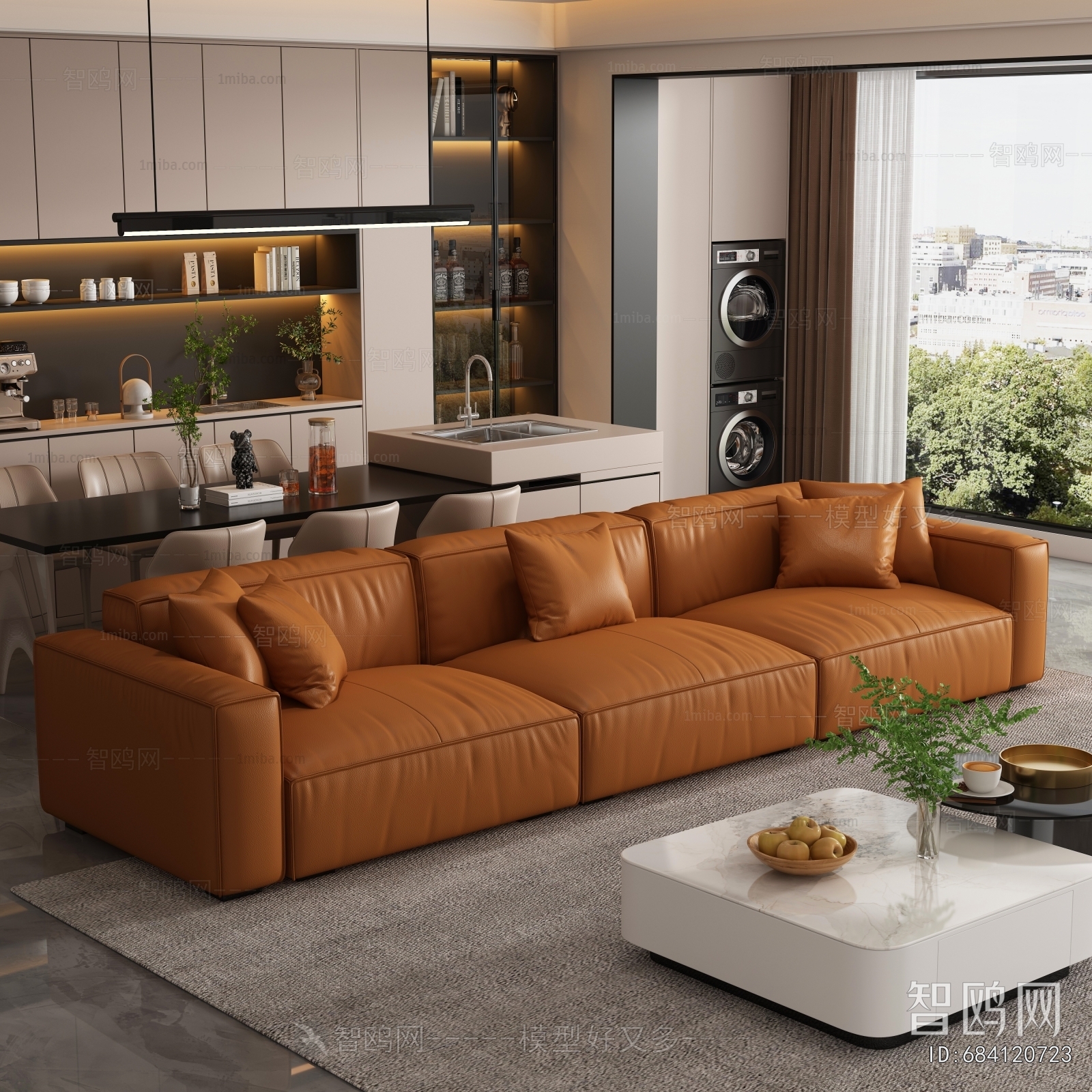 Modern Three-seat Sofa