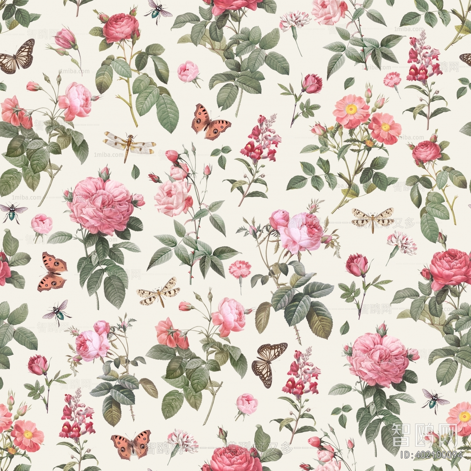 Animal And Plant Pattern Wallpaper