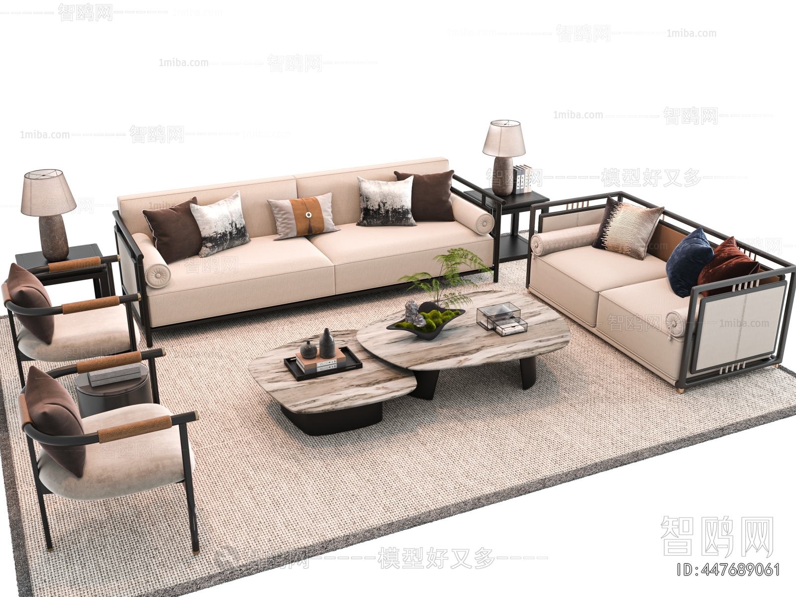 New Chinese Style Sofa Combination