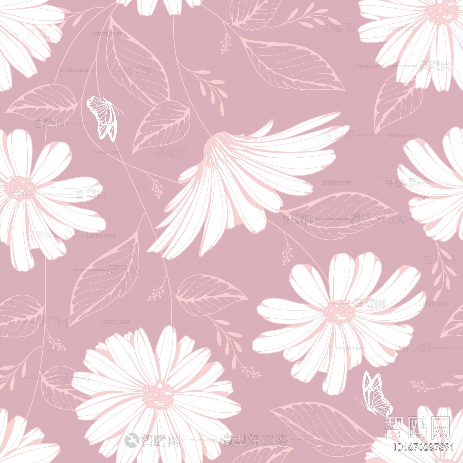 Animal And Plant Pattern Wallpaper