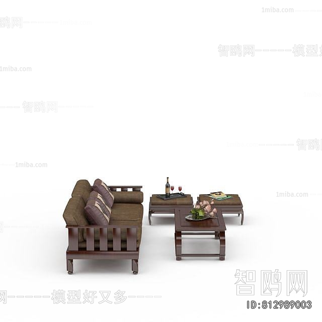 New Chinese Style Sofa Combination