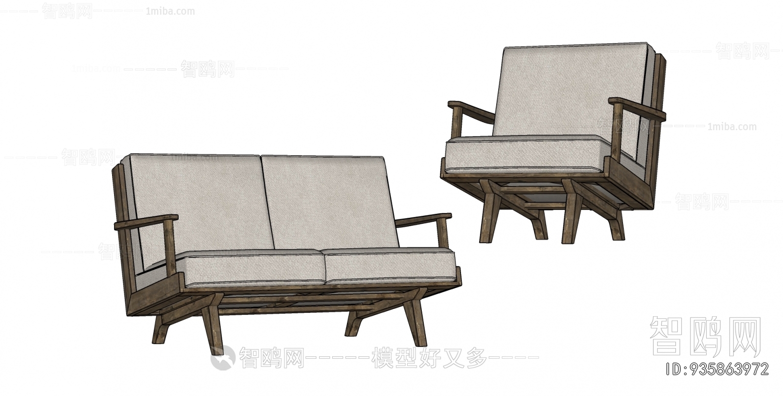 Wabi-sabi Style A Sofa For Two