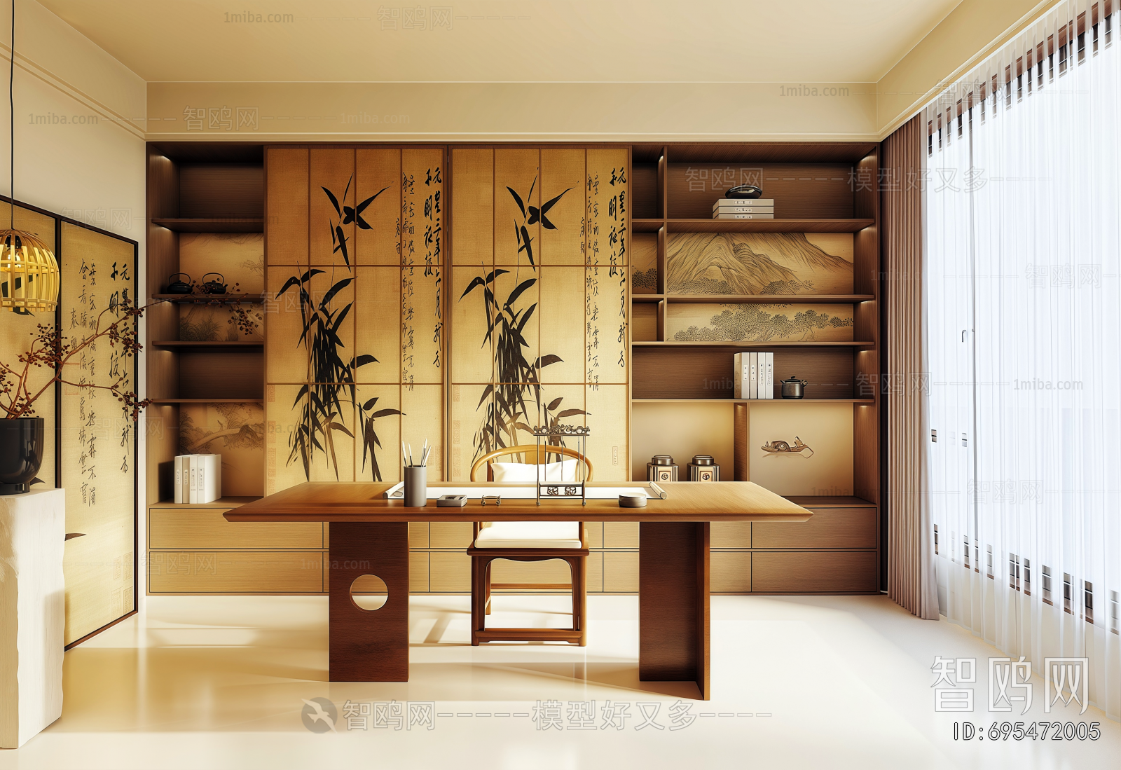 New Chinese Style Study Space