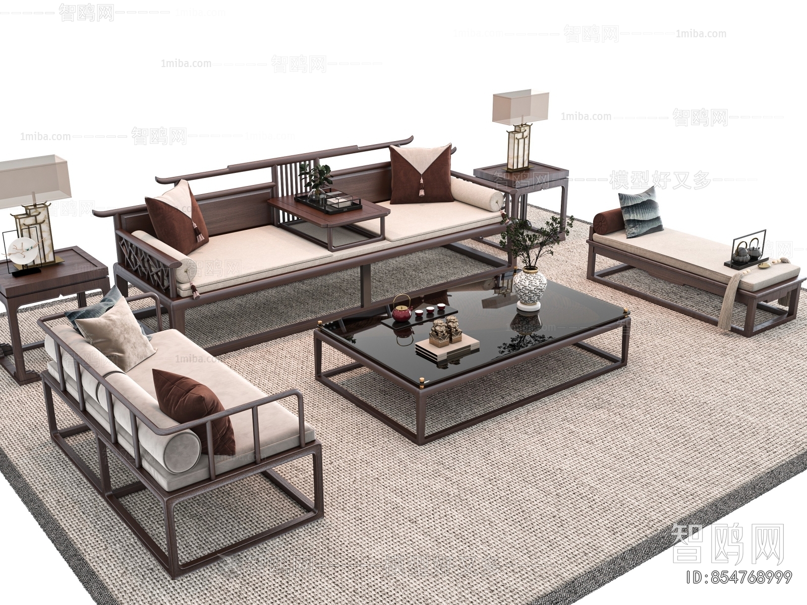 New Chinese Style Sofa Combination