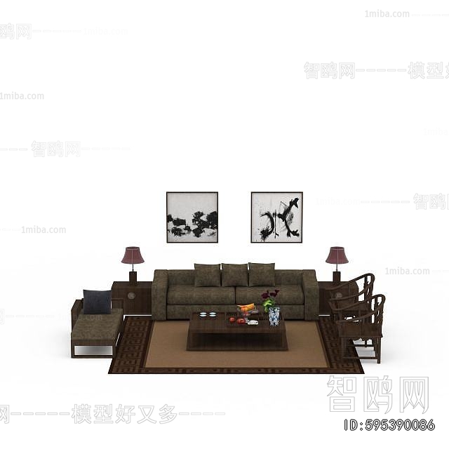 New Chinese Style Sofa Combination