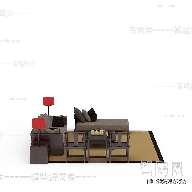 New Chinese Style Sofa Combination