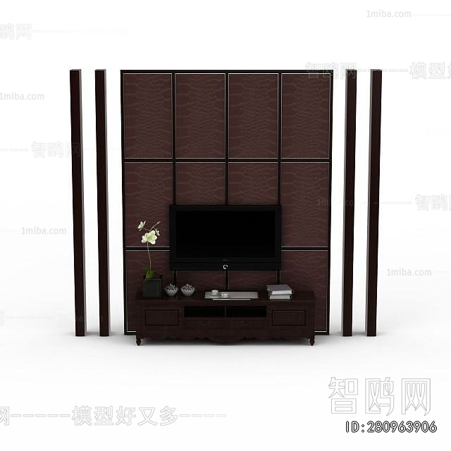 New Chinese Style TV Wall