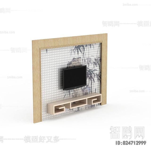New Chinese Style TV Wall
