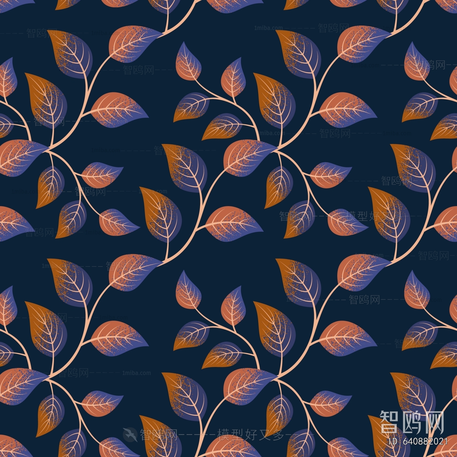 Animal And Plant Pattern Wallpaper