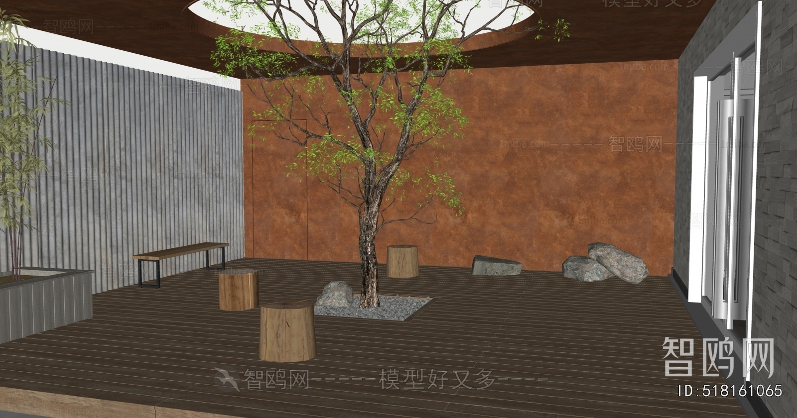 Modern Courtyard/landscape