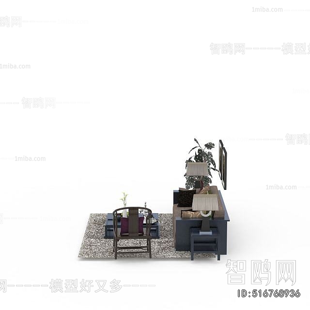 New Chinese Style Sofa Combination