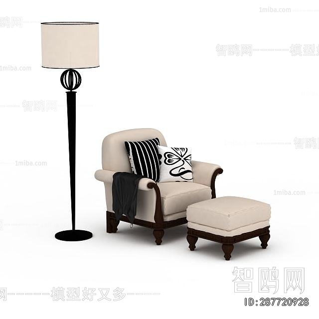 Simple European Style Single Sofa