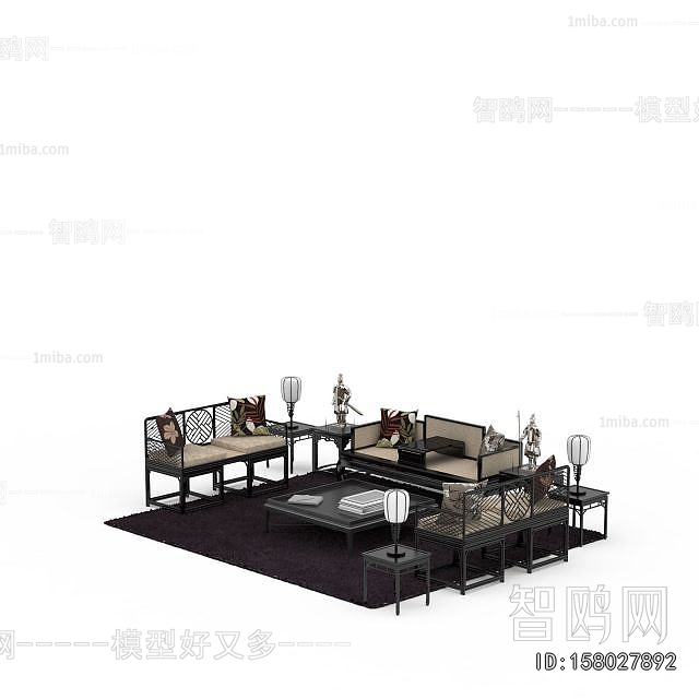 New Chinese Style Sofa Combination