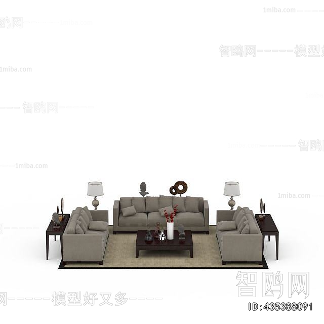 New Chinese Style Sofa Combination