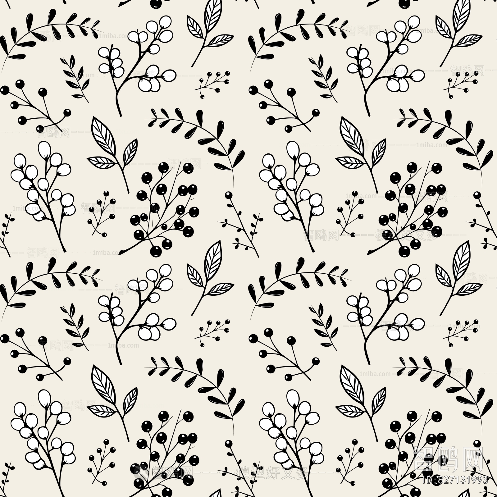 Animal And Plant Pattern Wallpaper