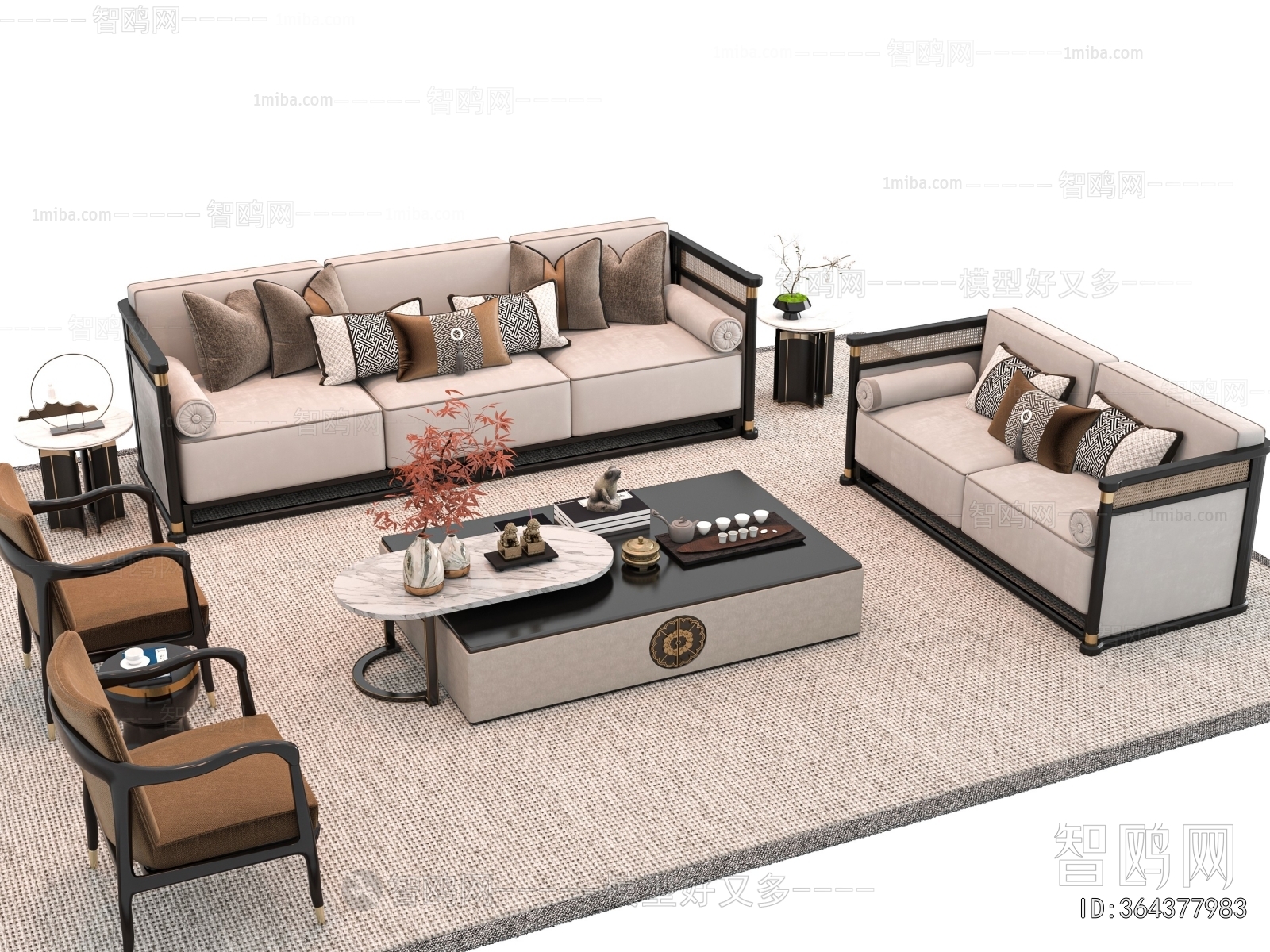 New Chinese Style Sofa Combination