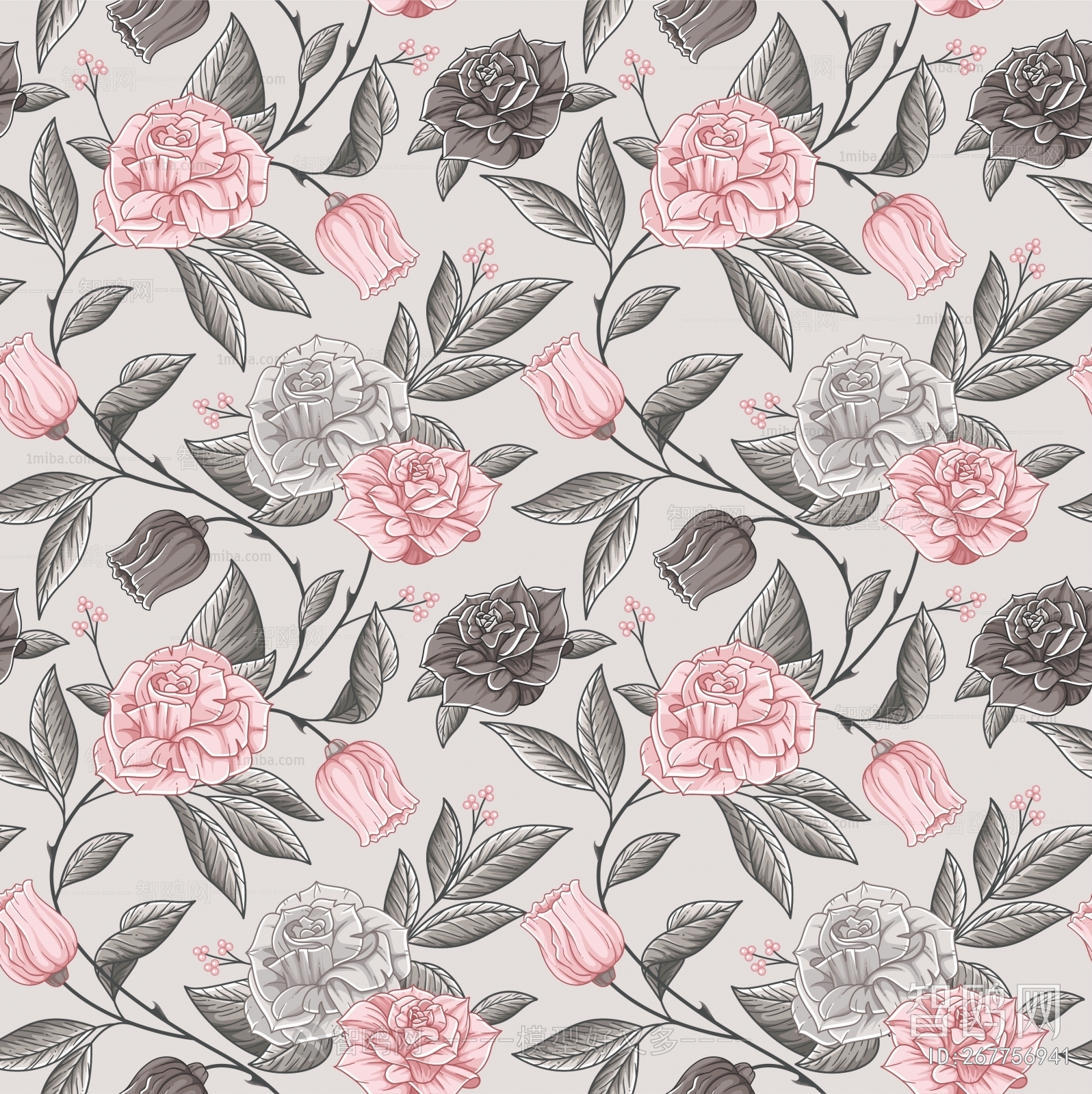 Animal And Plant Pattern Wallpaper