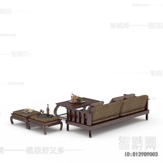 New Chinese Style Sofa Combination