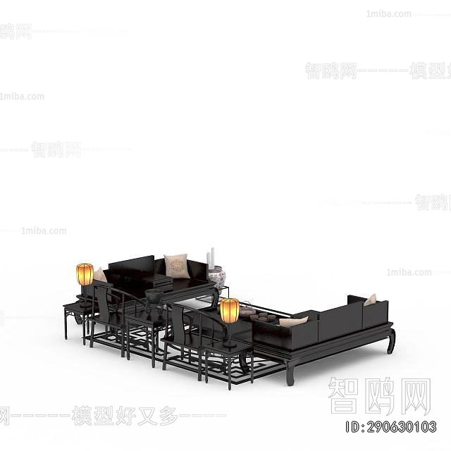 New Chinese Style Sofa Combination