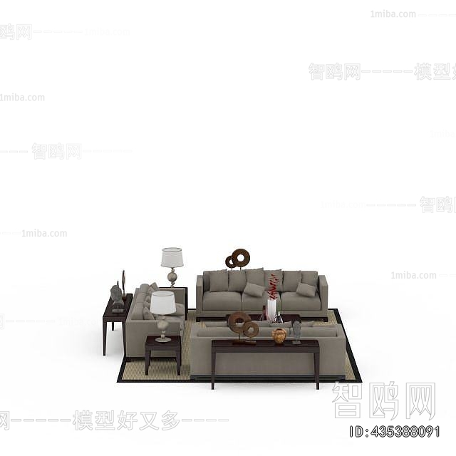 New Chinese Style Sofa Combination