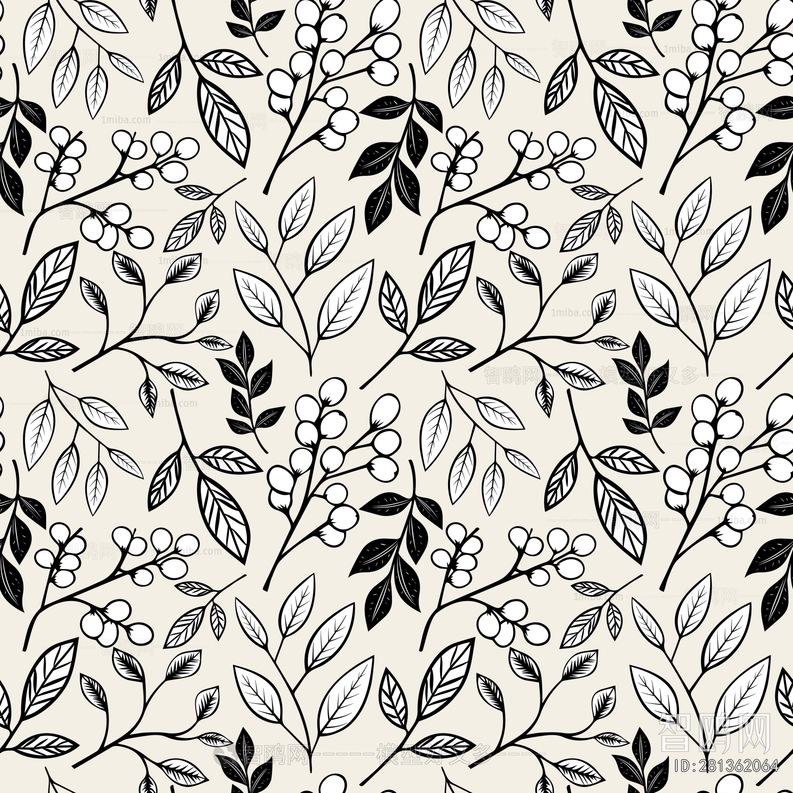 Animal And Plant Pattern Wallpaper