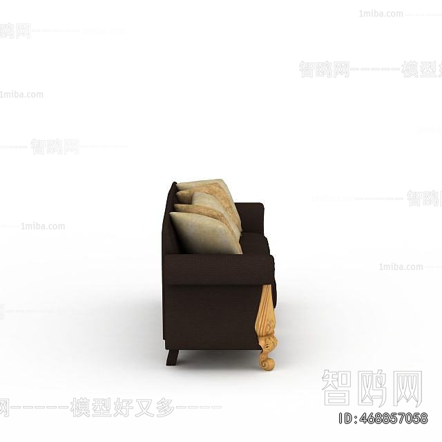 Simple European Style Three-seat Sofa