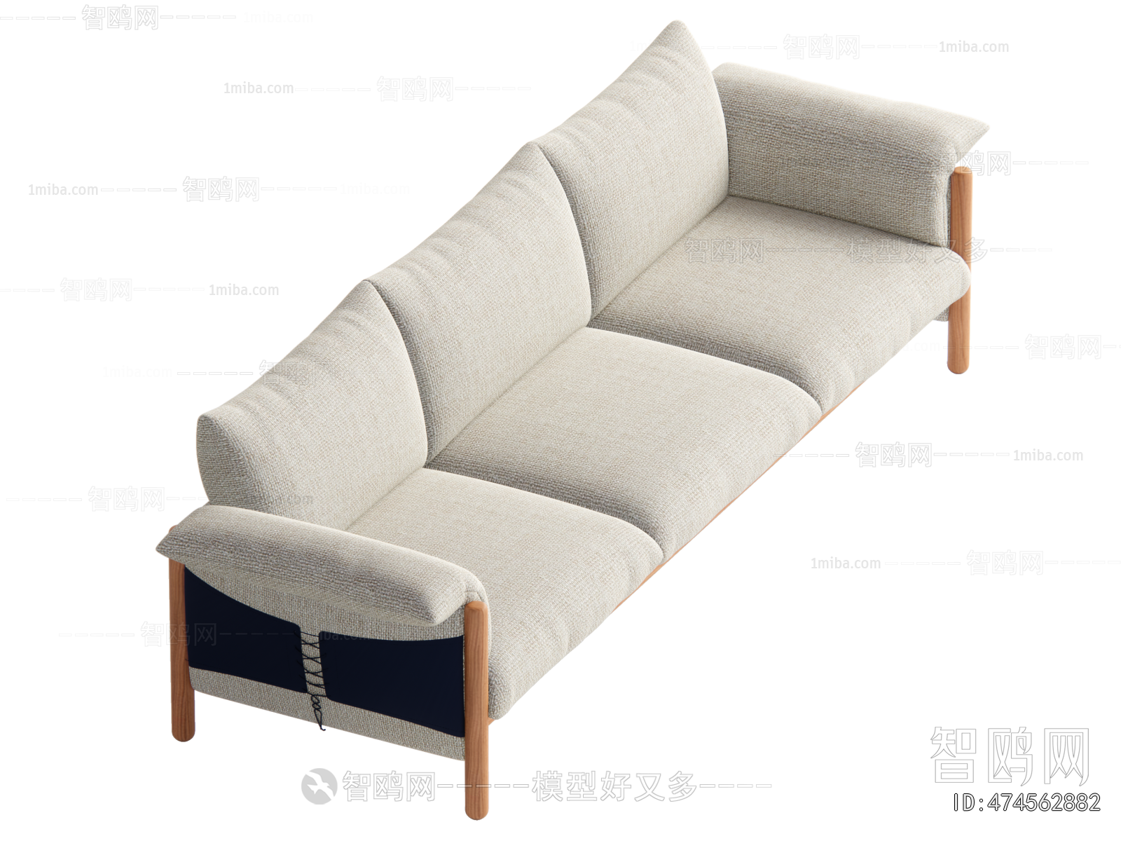 Nordic Style Three-seat Sofa
