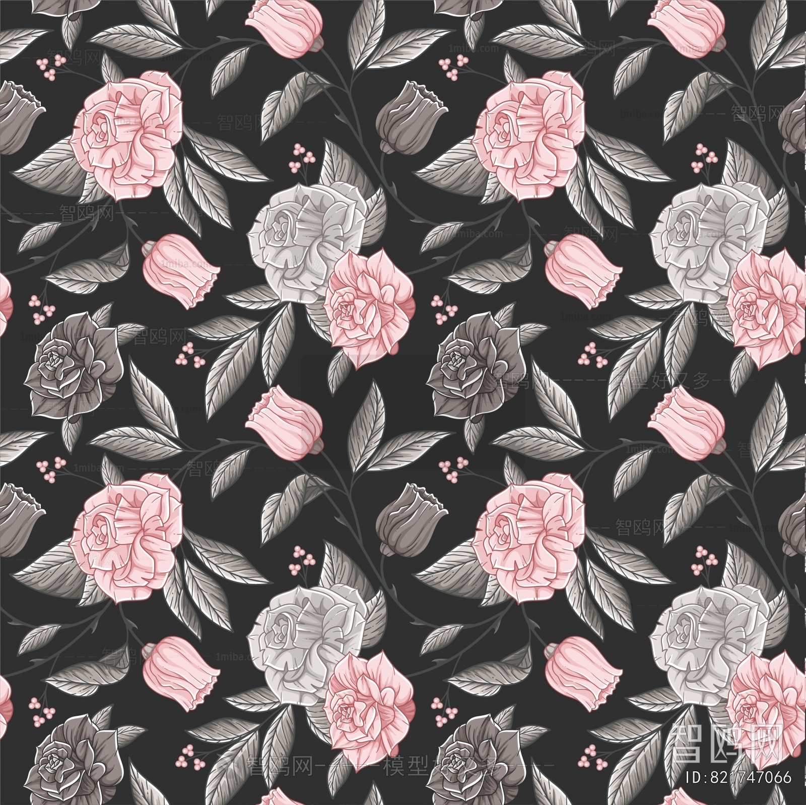 Animal And Plant Pattern Wallpaper