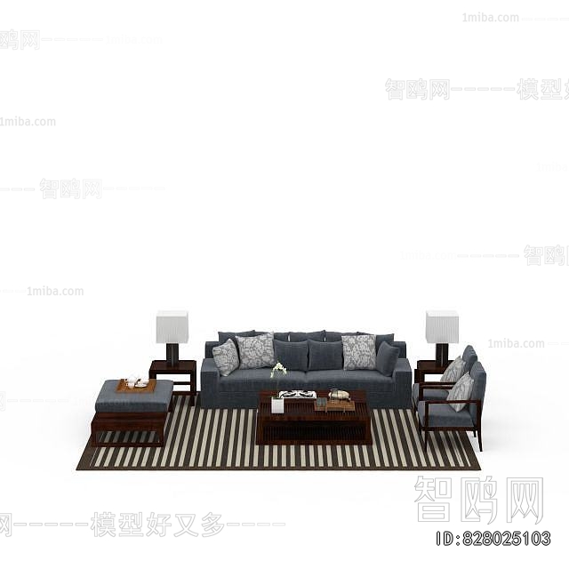 New Chinese Style Sofa Combination