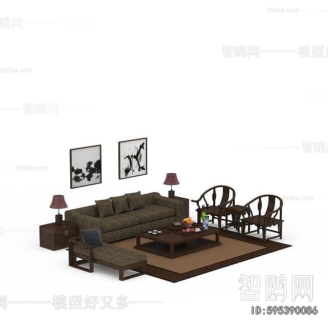 New Chinese Style Sofa Combination