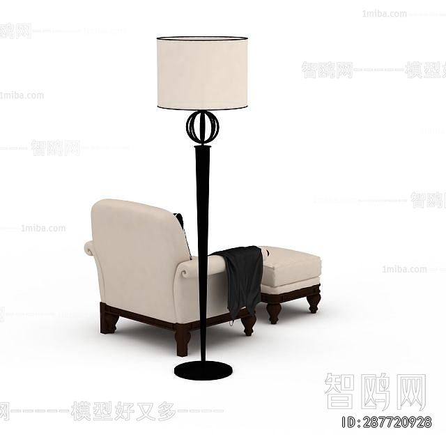 Simple European Style Single Sofa