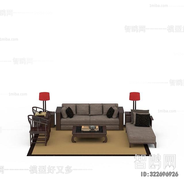New Chinese Style Sofa Combination