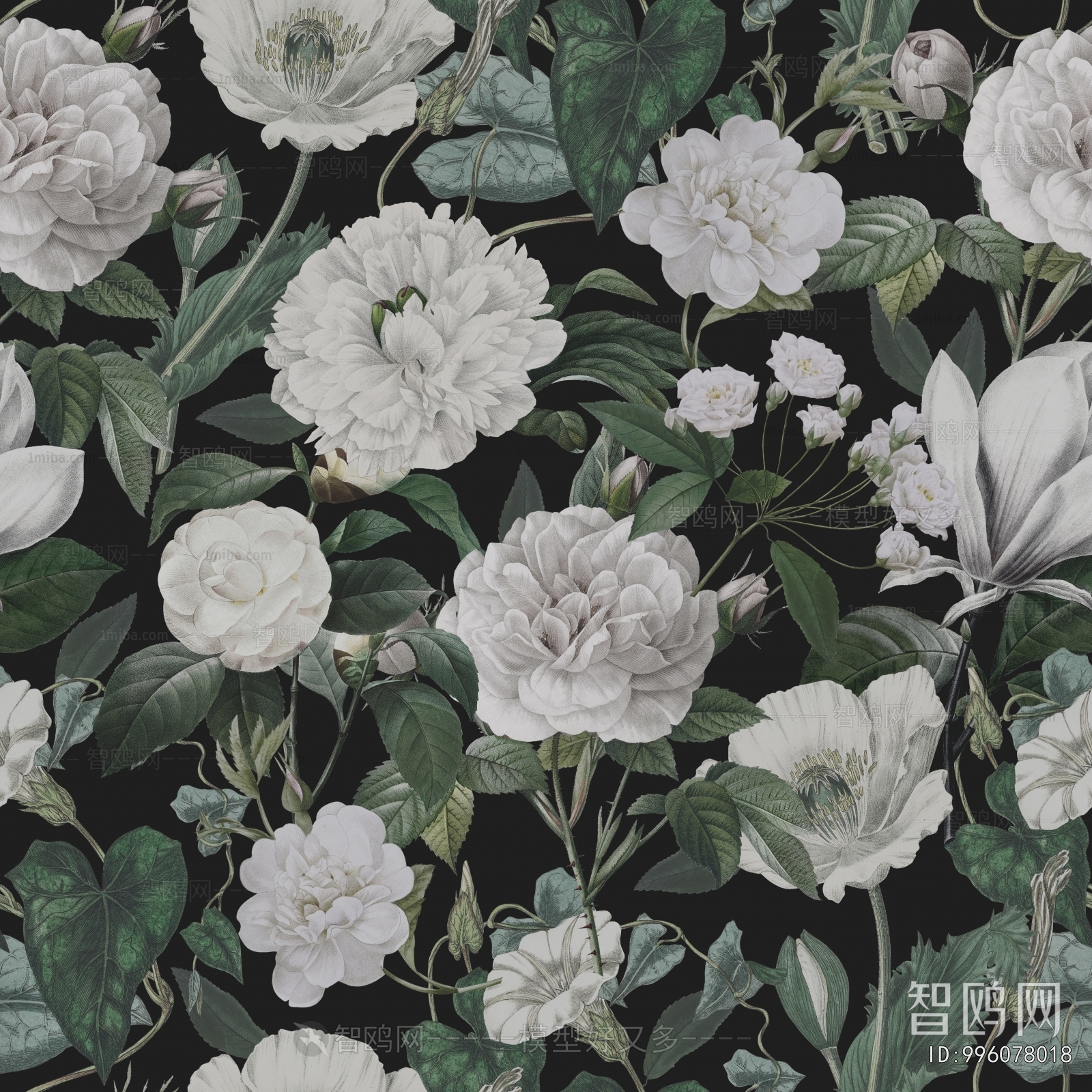 Animal And Plant Pattern Wallpaper