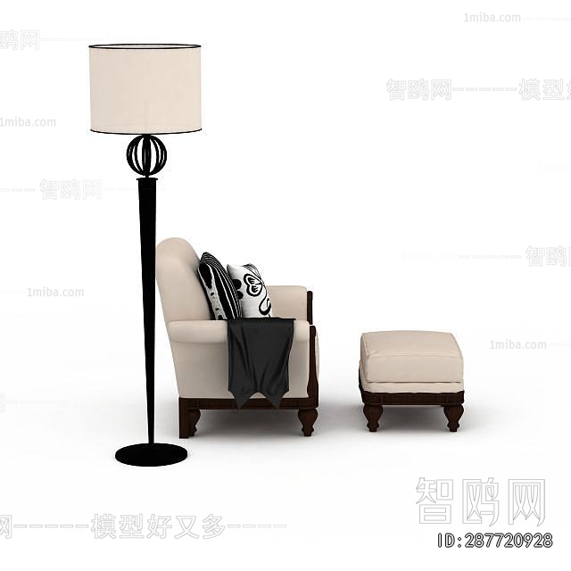 Simple European Style Single Sofa