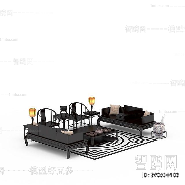 New Chinese Style Sofa Combination