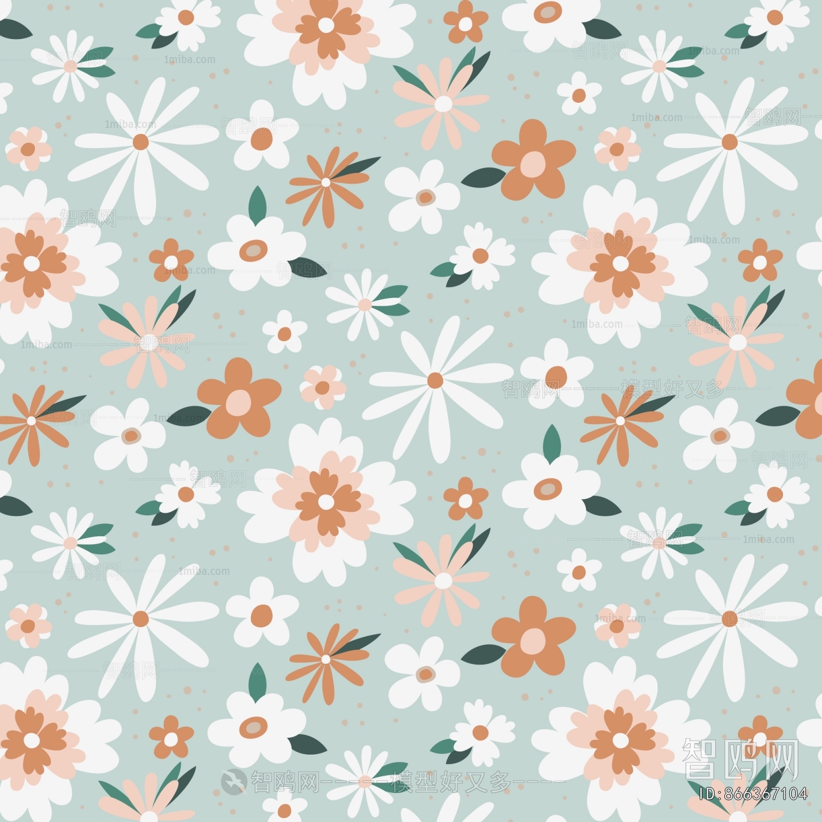 Animal And Plant Pattern Wallpaper