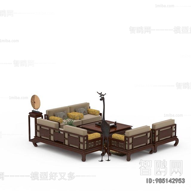 New Chinese Style Sofa Combination