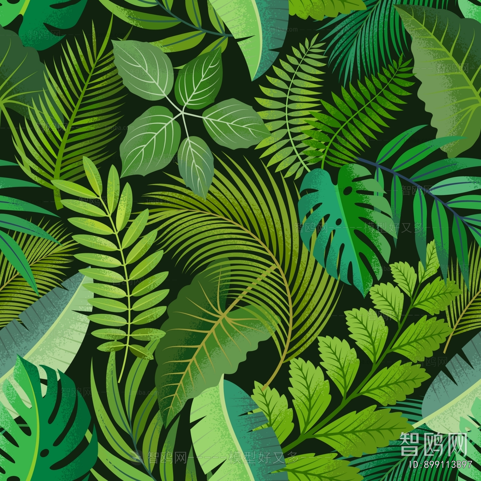 Animal And Plant Pattern Wallpaper