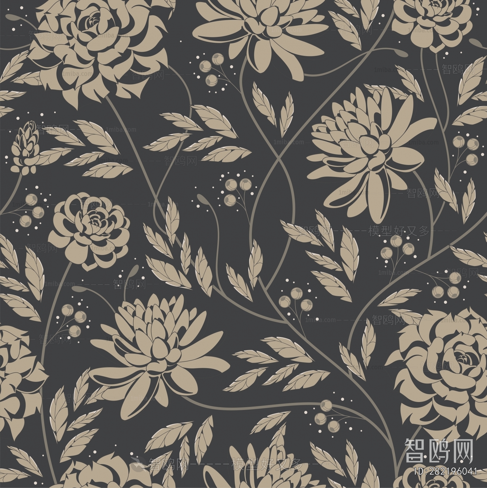 Animal And Plant Pattern Wallpaper