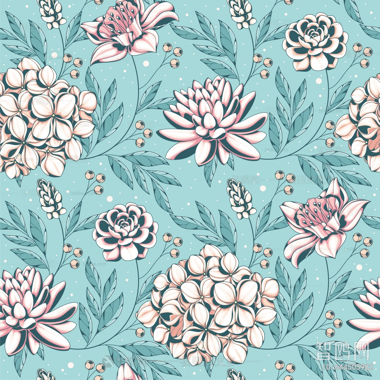 Animal And Plant Pattern Wallpaper