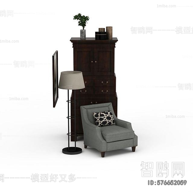 Simple European Style Single Sofa