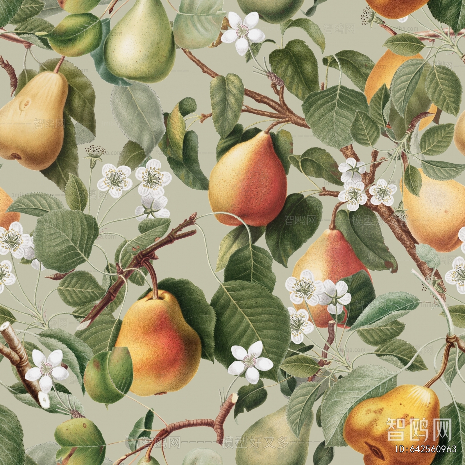 Animal And Plant Pattern Wallpaper