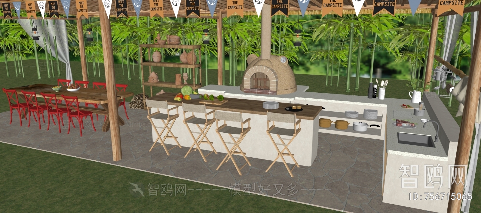 New Chinese Style Courtyard/landscape