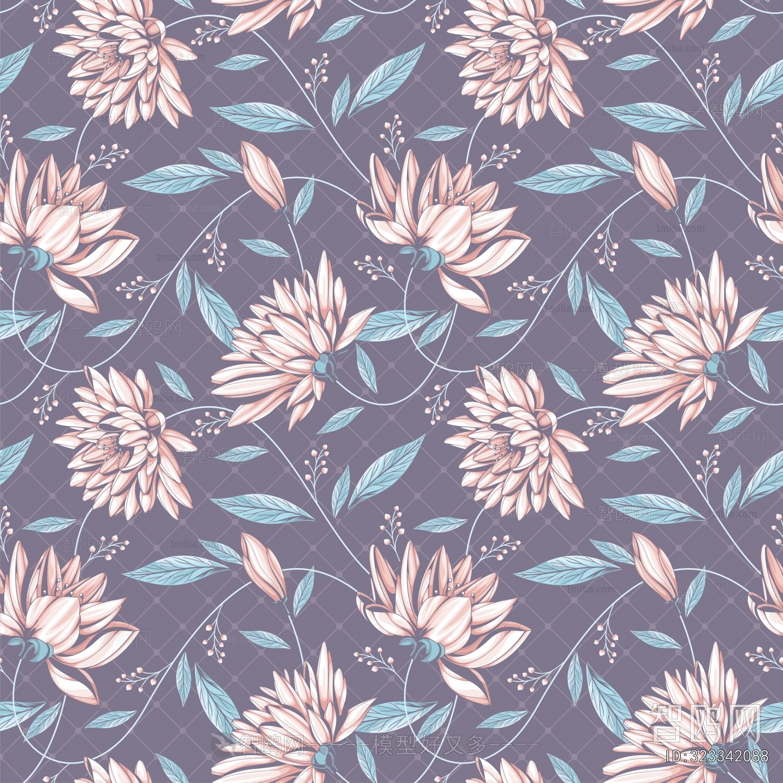 Animal And Plant Pattern Wallpaper