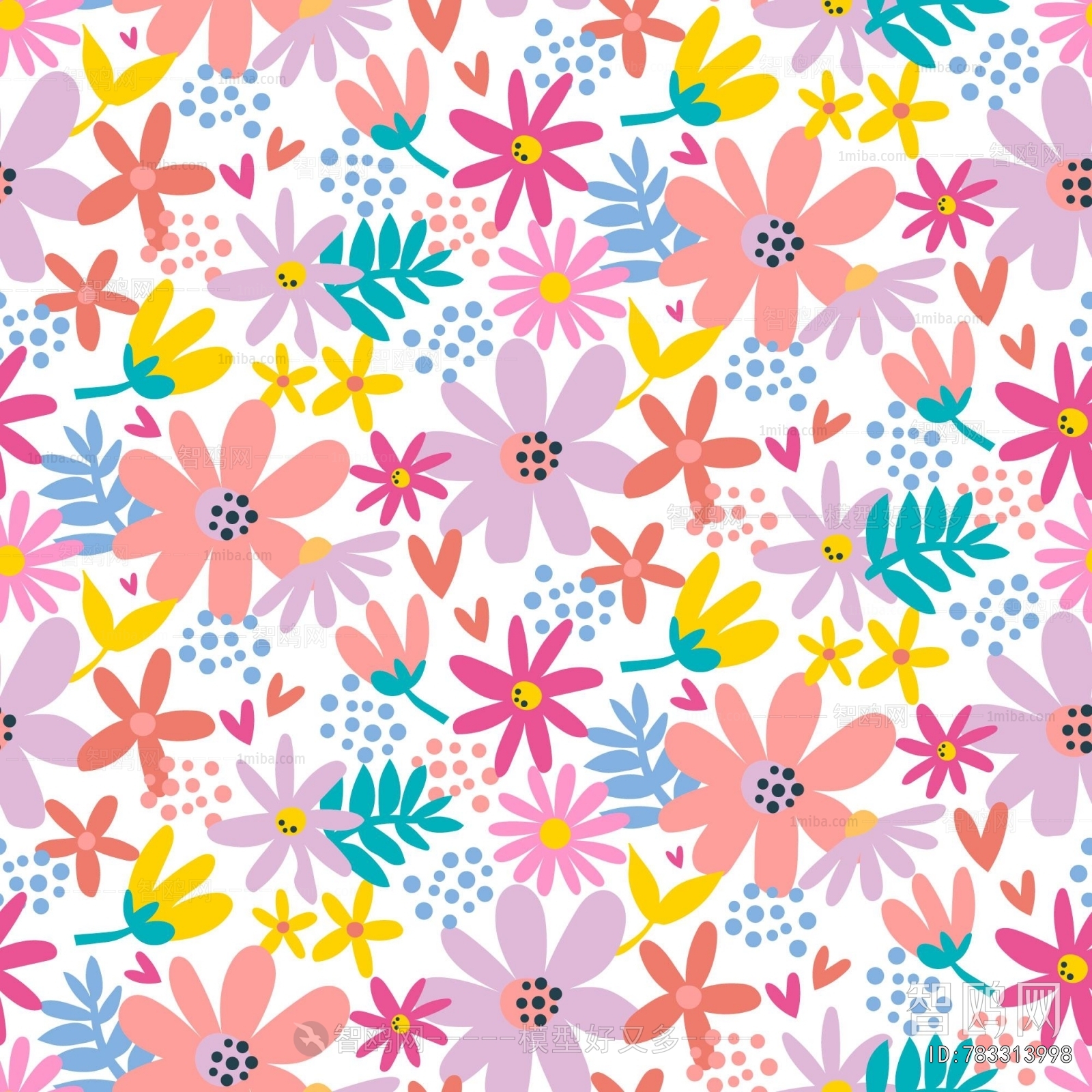 Animal And Plant Pattern Wallpaper