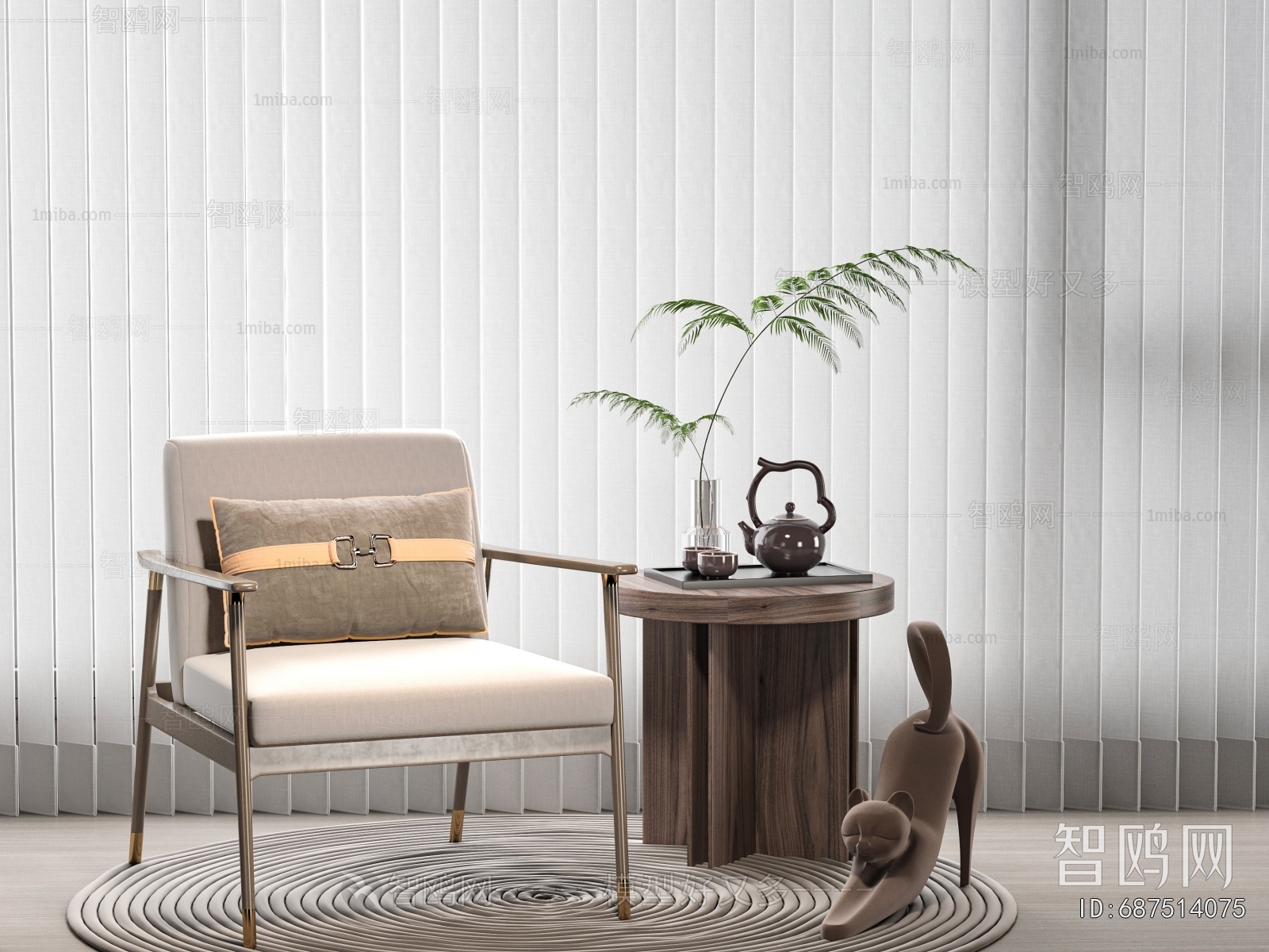 New Chinese Style Lounge Chair