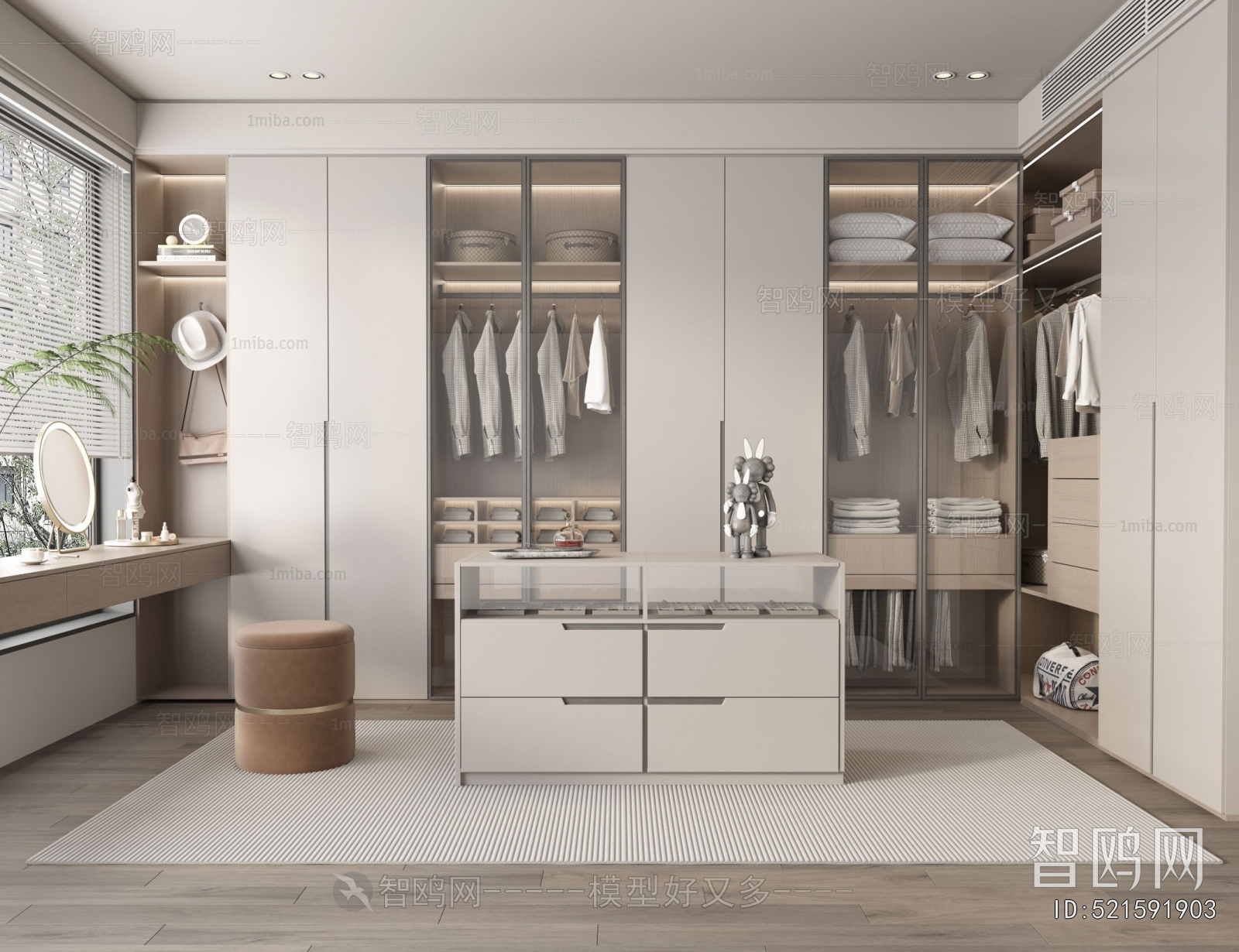 Modern Clothes Storage Area