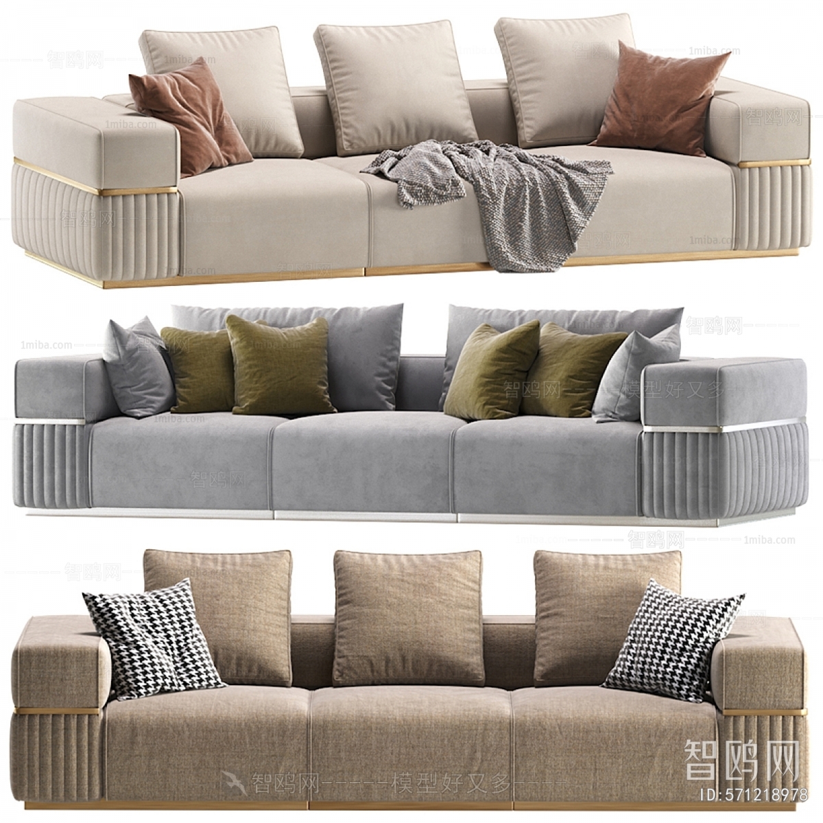 Modern Three-seat Sofa