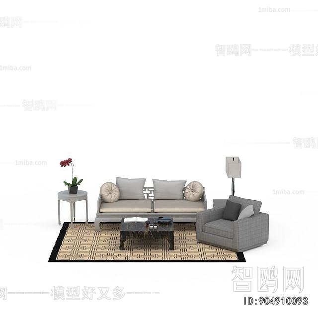 New Chinese Style Sofa Combination